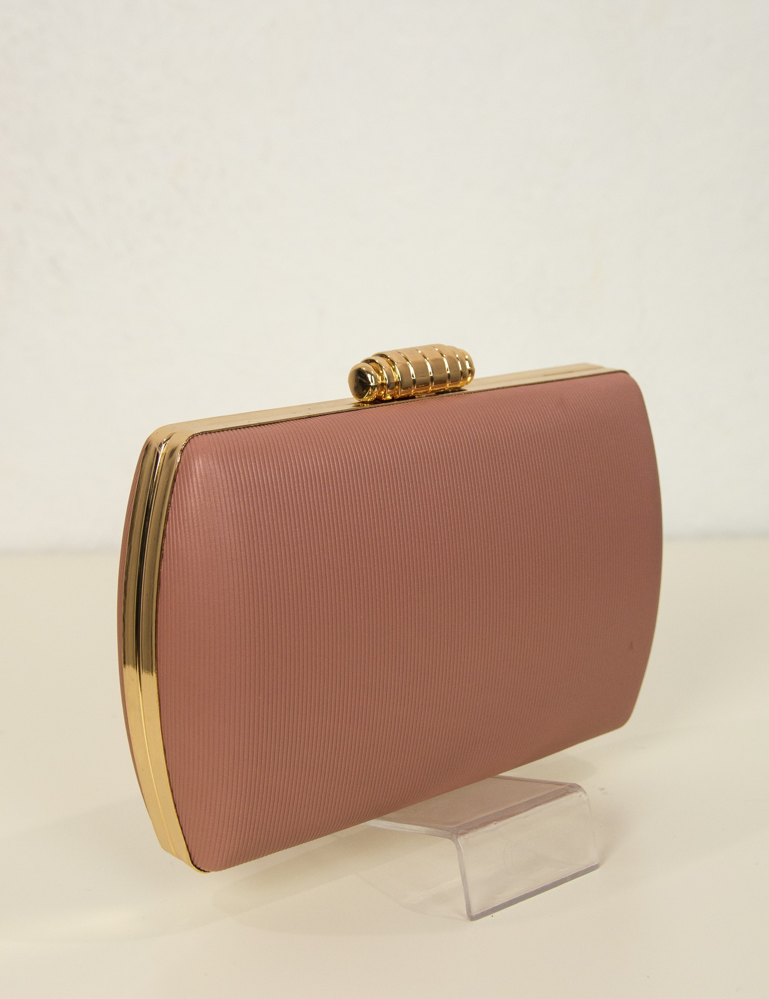 Γυναικείο ροζ μίνι τσαντάκι Hardcase Clutch δερματίνη JKL23 φωτογραφία